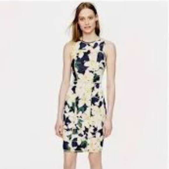 J. Crew Floral Cove Scuba Dress - Worn Once - Size 6 - Picture 2 of 4